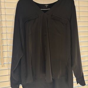 Express Black V-Neck Blouse